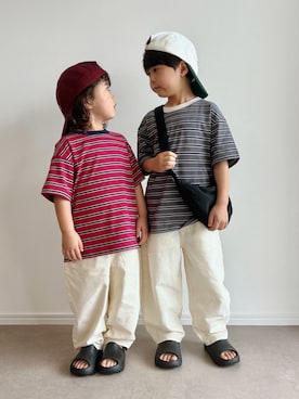 「riziere（リジェール）のアイテム」を使った、とりしゅりさん（キッズ・110cm）の夏コーディネート