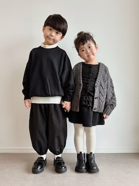「riziere（リジェール）のアイテム」を使った、とりしゅりさん（キッズ・110cm）の秋コーディネート
