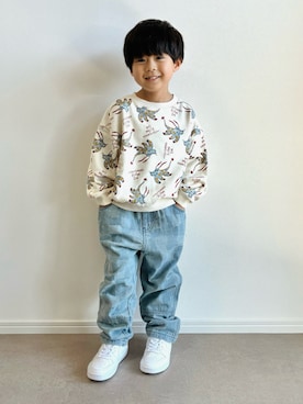 「アイテム（スウェット）」を使った、とりしゅりさん（キッズ・100cm）の秋コーディネート