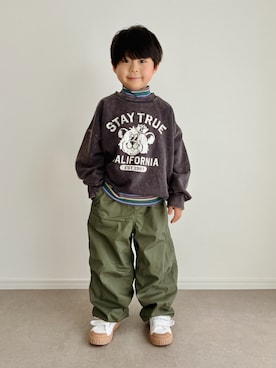 「Ocean&Ground（オーシャン&グラウンド）のアイテム」を使った、とりしゅりさん（キッズ・100cm）の冬コーディネート