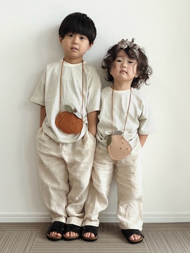 「アイテム（Tシャツ/カットソー）」を使った、とりしゅりさん（キッズ・100cm）の夏コーディネート