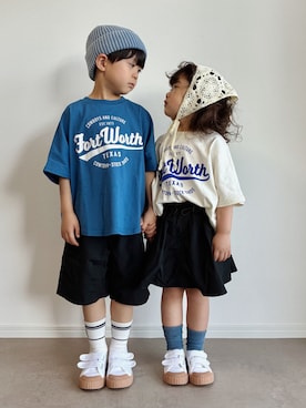 「devirock（デビロック）のアイテム」を使った、とりしゅりさん（キッズ・110cm）の春コーディネート