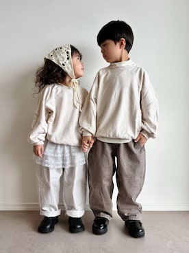 「ZARA KIDSのアイテム」を使った、とりしゅりさん（キッズ・110cm）の秋コーディネート