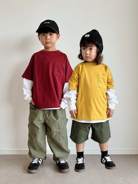 「devirock（デビロック）のアイテム（シューズ）」を使った、とりしゅりさん（キッズ・110cm）の夏コーディネート