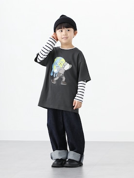 「ZARA KIDSのアイテム」を使った、とりしゅりさん（キッズ・110cm）の秋コーディネート