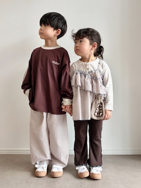 「Handmade（ハンドメイド）のアイテム」を使った、とりしゅりさん（キッズ・110cm）の秋コーディネート