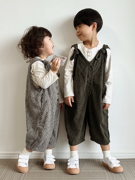 「アイテム（Tシャツ/カットソー）」を使った、とりしゅりさん（キッズ・100cm）の秋コーディネート