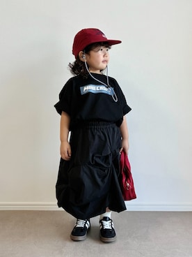 「アイテム（スカート）」を使った、とりしゅりさん（キッズ・100cm）の夏コーディネート