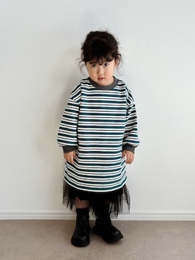 「アイテム（ワンピース/ドレス）」を使った、とりしゅりさん（キッズ・100cm）の秋コーディネート