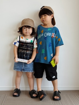 とりしゅりさん（キッズ・100cm）の夏コーディネート