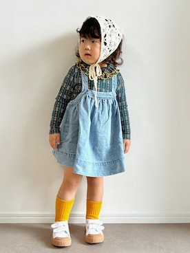 「アイテム（Tシャツ/カットソー）」を使った、とりしゅりさん（キッズ・90cm）の秋コーディネート