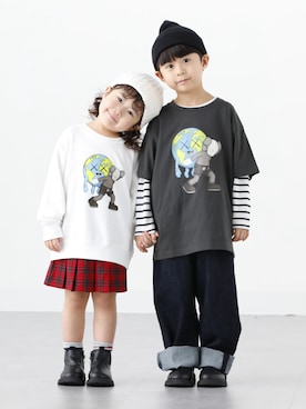 「ZARA KIDSのアイテム」を使った、とりしゅりさん（キッズ・110cm）の秋コーディネート