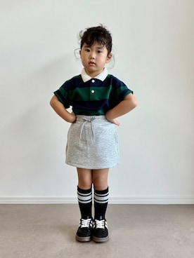 「アイテム（スカート）」を使った、とりしゅりさん（キッズ・100cm）の夏コーディネート