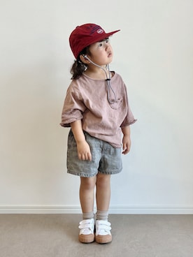 「ZARA KIDSのアイテム」を使った、とりしゅりさん（キッズ・100cm）の夏コーディネート