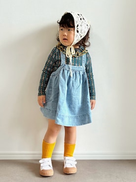 「アイテム（レッグウェア）」を使った、とりしゅりさん（キッズ・100cm）の秋コーディネート