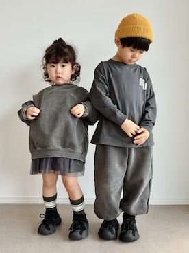 「こども ビームス（コドモビームス）のアイテム」を使った、とりしゅりさん（キッズ・100cm）の春コーディネート