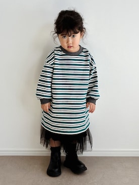 「アイテム（ワンピース/ドレス）」を使った、とりしゅりさん（キッズ・100cm）の秋コーディネート