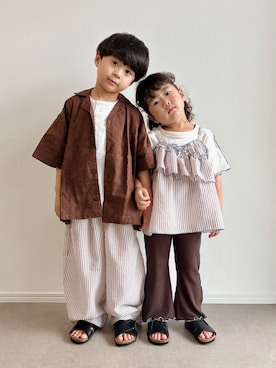 「Piet（ピエット）のアイテム」を使った、とりしゅりさん（キッズ・110cm）の夏コーディネート