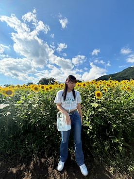 「VANS（バンズ）のアイテム（パンツ）」を使った、Ⓜ︎Momoさん（レディース・161cm）の秋コーディネート