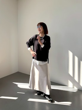 「アイテム（Tシャツ/カットソー）」を使った、Lilihaさん（レディース・160cm）の秋コーディネート