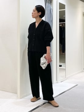 「トゥモローランド」｜「アイテム（その他シューズ）」を使った、TOMORROWLAND_iizukaさん（レディース・162cm）の冬コーディネート
