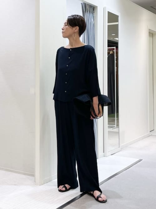 24AW GALERIE VIE ウォッシャブルレーヨンボートネックプルオーバー ウォッシャブルレーヨン ボートネックプルオーバー