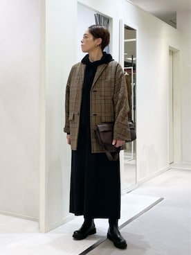 「アイテム（バックパック/リュック）」を使った、TOMORROWLAND_iizukaさん（レディース・162cm）の秋コーディネート