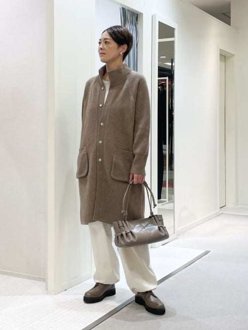 モンゴルカシミヤ スタンドカラーコート（その他アウター）｜GALERIE