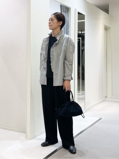 新品未使用タグ付 ギャルリーヴィー フリルカラーシャツ 2WAY コットン