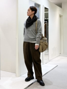 「クルーネックニット」｜TOMORROWLAND_iizukaさん（レディース・162cm）の秋コーディネート