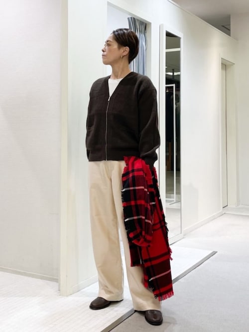 ASAUCE MELER タータンチェックストール　赤 TOMORROWLAND｜ASAUCE MELER タータンチェックストール | Rakuten