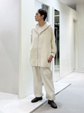 「ニットコート」｜「アイテム（ジャケット/アウター）」を使った、TOMORROWLAND_iizukaさん（レディース・162cm）の秋コーディネート