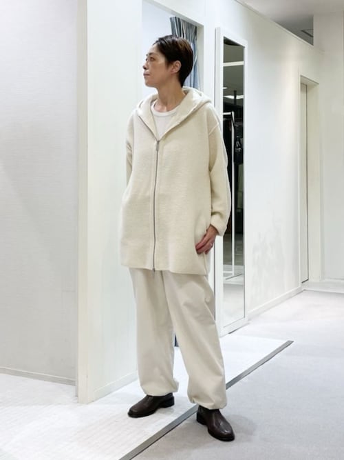 ウールダブルフェイスパイル 2-wayフーデッドコート（その他アウター