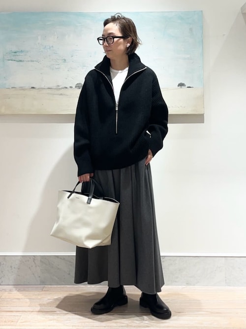 ファインウーレン ジップ プルオーバー（ニット/セーター）｜GALERIE