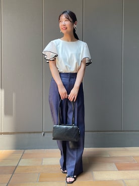 「フェミニンコーデ」｜abeさん（レディース・150cm）の夏コーディネート