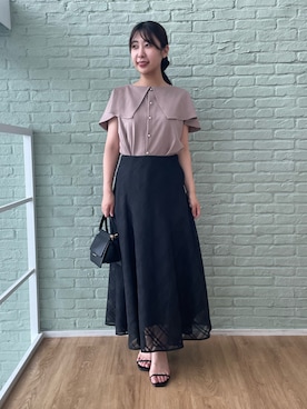 「フェミニンコーデ」｜「アイテム（サンダル）」を使った、abeさん（レディース・150cm）の夏コーディネート