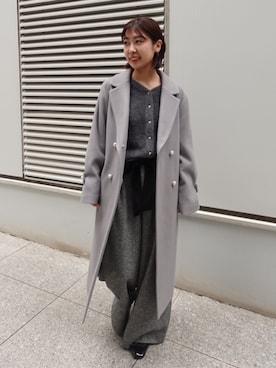 「アイテム（チェスターコート）」を使った、abeさん（レディース・150cm）の秋コーディネート