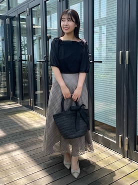 「アイテム（トートバッグ）」を使った、abeさん（レディース・150cm）の夏コーディネート