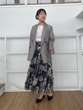 「花柄 スカート」｜abeさん（レディース・150cm）の春コーディネート