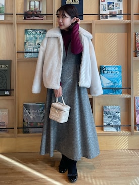 「アイテム（ワンピース/ドレス）」を使った、abeさん（レディース・150cm）の秋コーディネート