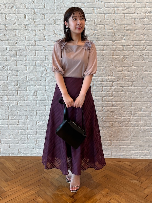 couture brooch クチュールブローチ＊昨季 2018SS とろみレーヨン 美落ちワイドパンツ ３６ウエスト後ろゴム  Couture Brooch（クチュール ブローチ） 新作のコート特集「WINTER