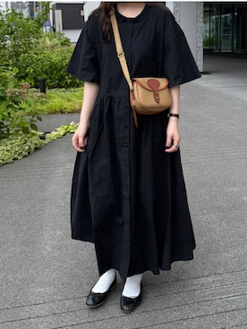 「アイテム（バレエシューズ）」を使った、namiさん（レディース・155cm）の秋コーディネート