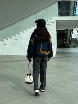 「アイテム（スラックス）」を使った、namiさん（レディース・155cm）の秋コーディネート