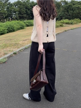 「アイテム（ベスト）」を使った、namiさん（レディース・155cm）の夏コーディネート