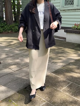 「アイテム（バレエシューズ）」を使った、namiさん（レディース・155cm）の秋コーディネート
