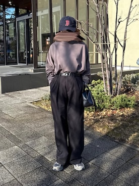 「アイテム（チノパンツ）」を使った、namiさん（レディース・155cm）の冬コーディネート