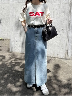 「アイテム（Tシャツ/カットソー）」を使った、namiさん（レディース・155cm）の夏コーディネート