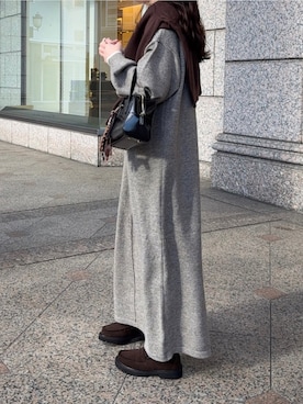 「アイテム（ワンピース/ドレス）」を使った、namiさん（レディース・155cm）の冬コーディネート