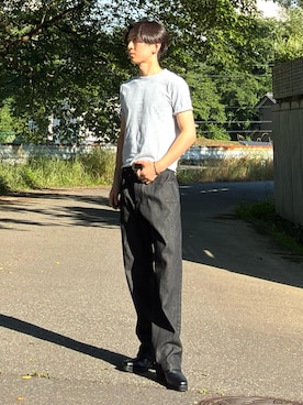 「SINSS（シンス）のアイテム（パンツ）」を使った、ukyさん（メンズ・164cm）の夏コーディネート