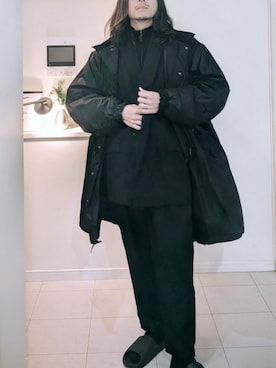 「アイテム（スーツパンツ）」を使った、issei19930924さん（メンズ・170cm）の冬コーディネート